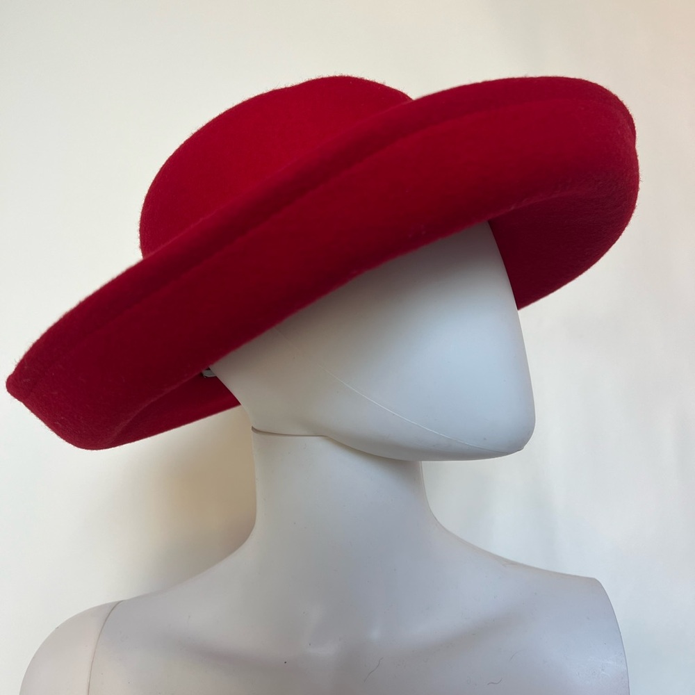 StreetSmart by Betmar Red Wool Felt Fedora Hat Size‎ 22” Made in USA